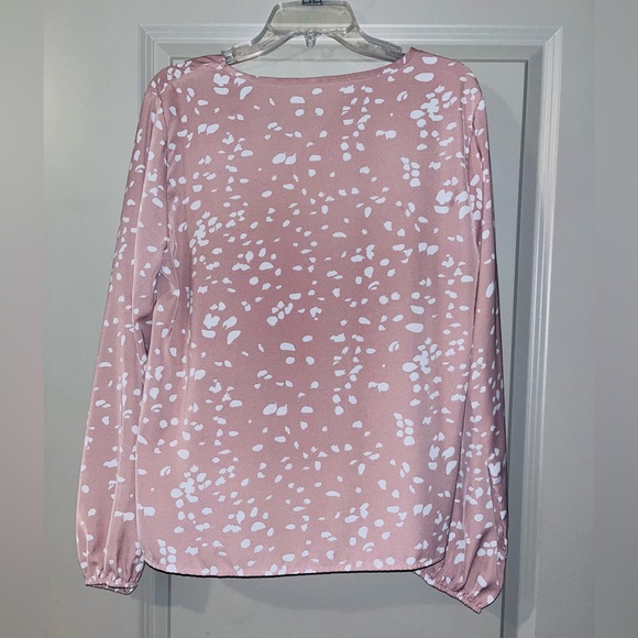Polka Dot Nude Pink Top - Picture 3 of 3